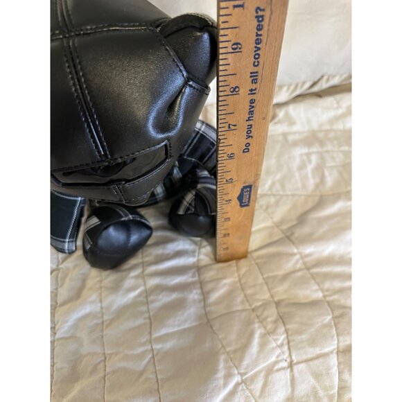 Darker Wavs Distortion Plaid Bear Keychain  zipper Plushie - Picture 5 of 6